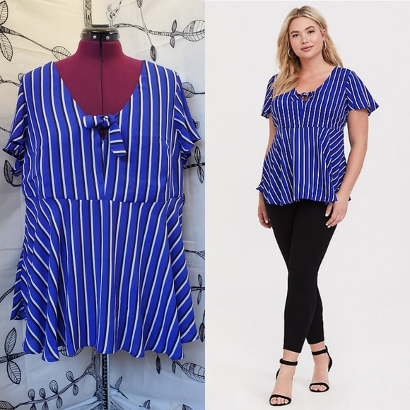 Torrid - Georgette Bow Blouse - Picture 1 of 8